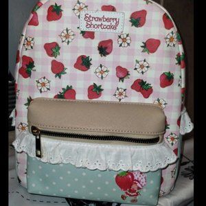 Previously loved Strawberry Shortcake mini 11” backpack from Bioworld Hot Topic